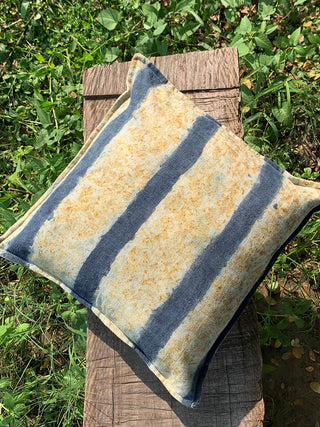 Ecoprinted Handwoven Cushion Cover Neil Off White Bageeya