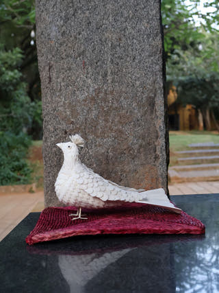 Handcrafted Pigeon Shola Art