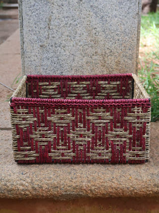 Iron Frame Sabai Grass Basket