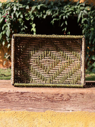 Iron Frame Sabai Grass Tray