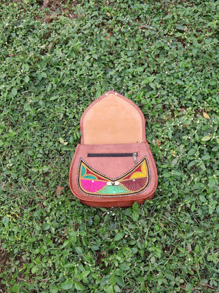 Hand Embroidery Side Sling Bag