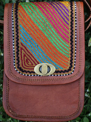 Multicolor Embroidered Side Sling Bag