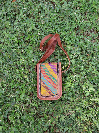 Multicolor Embroidered Side Sling Bag