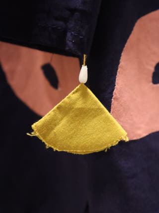 Hand Applique Cotton Stole | Blue