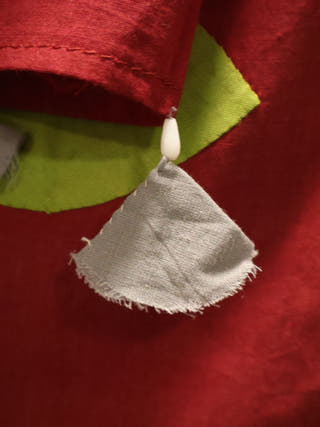 Hand Applique Cotton Stole | Red