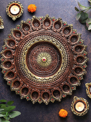 Twenty One Diya Thali