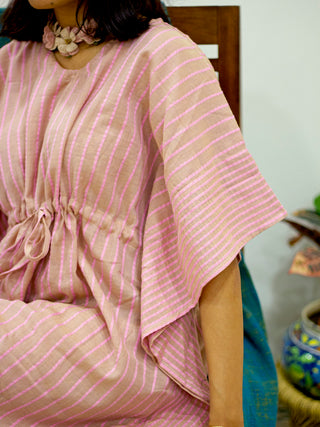 3D Kaftani Dresses Pink Tari The Loom Theory