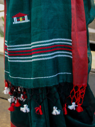 Emerald Ghar Saree