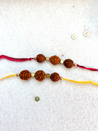 Handmade Rudhraksh Rakhi | Set Of 2