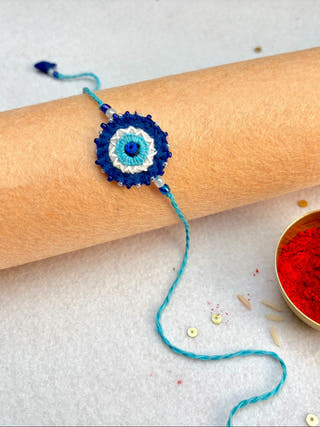 Hand Embroidered Nazar Battu Rakhi