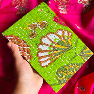 Flora Upcycled Handloom Fabric Journal Kauseyah