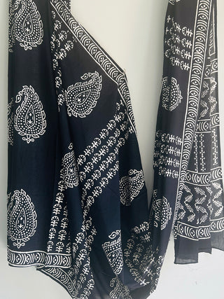 Timir Mulmul Saree Black KAUSEYAH