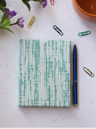 Mini Notebook With Stripes Teal Blue ARTISANNS NEST