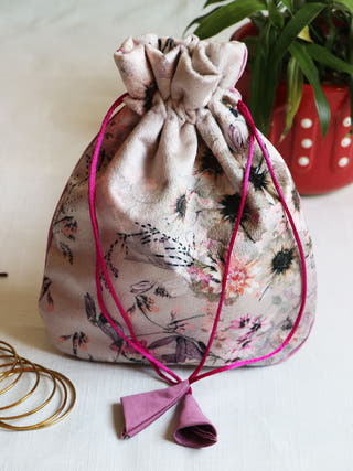 Flora Printed Multipurpose Jewellery Potli
