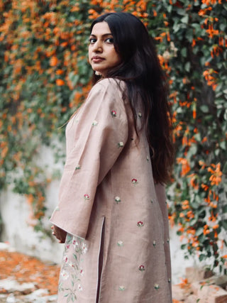 Sahar embroidered linen coord Headstrong By Hema Sharma