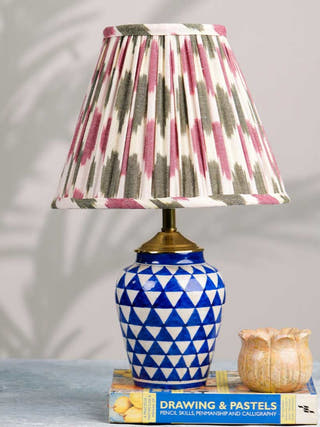 Pink Ikat Empire Lampshade