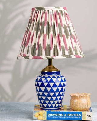 Pink Ikat Empire Lampshade