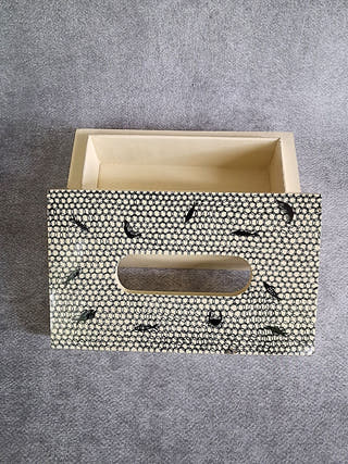 Warli Hand Painted Tissue Box | Terracotta