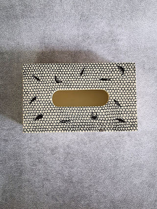 Warli Hand Painted Tissue Box | Terracotta