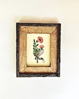 Miniature Floral Wooden Art Frame