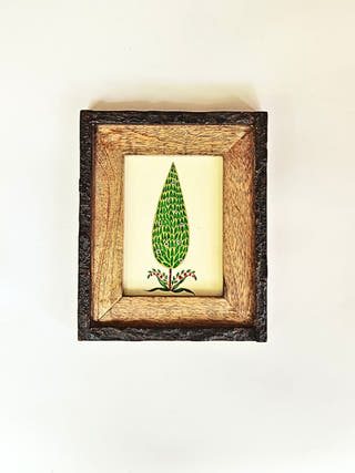 Miniature Floral Art Frame Cream