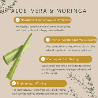 Aloe Vera & Moringa Soap Bar for Dry Skin