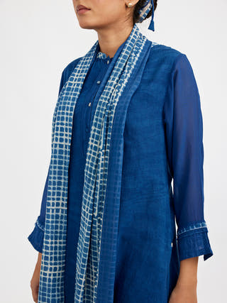 Three Piece Fuss Free Co-Ord Set Blue Jayati Goenka