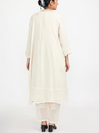 Spring Summer Three Piece Fuss Free Co-Ord Set White Jayati Goenka