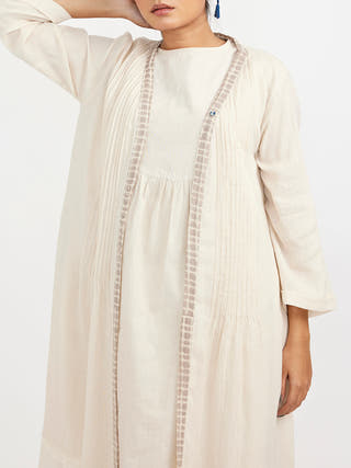 Spring Summer Three Piece Fuss Free Co-Ord Set White Jayati Goenka