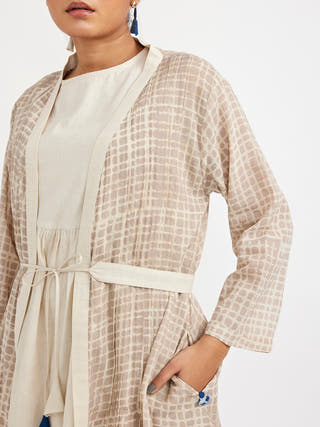 Three Piece Jg Signature Button Fuss Free Co-Ord Set White Jayati Goenka