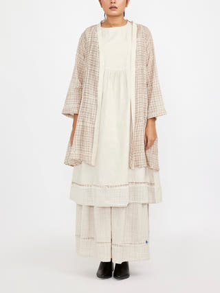 Three Piece Jg Signature Button Fuss Free Co-Ord Set White Jayati Goenka