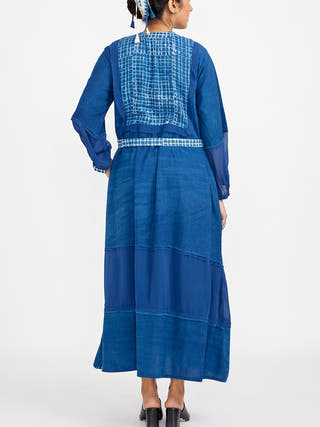 Dress with Buttons Blue Jayati Goenka