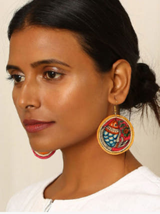 Fish Bliss Leather Puppet Ear Rings