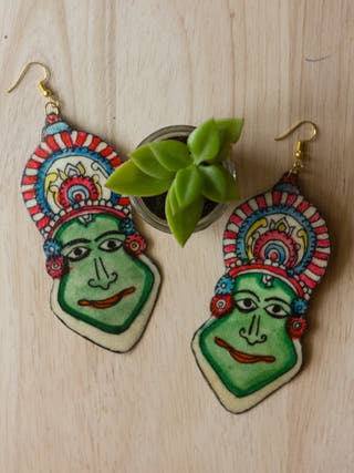 Kathakali Leather Puppet Ear Rings