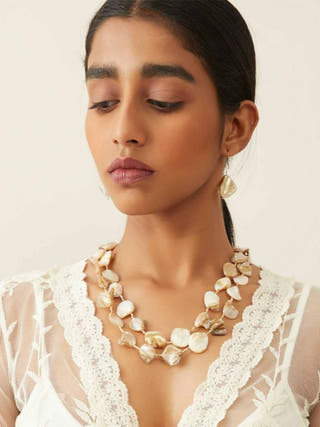 Sea Secrets 'Pebble' Mother of Pearl Earrings