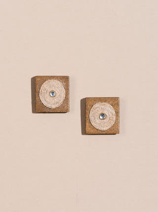 Square Wooden Block Studs