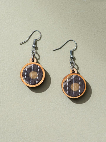 Wood Earrings Brown