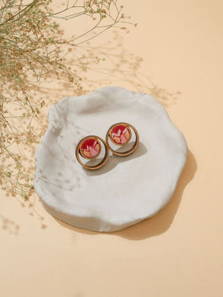 Multicolor Repurposed Fabric and Wood studs