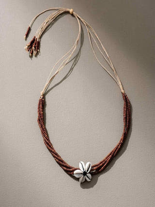 Cowry Shell and Wooden Beads choker