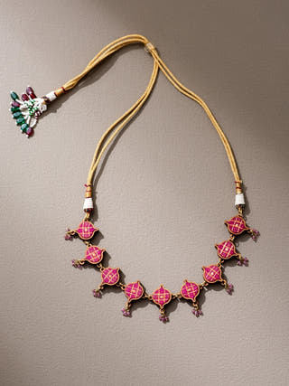 Wood Choker In Pink WHE