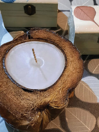 Raw Coconut Candle Holder Jaggu Says