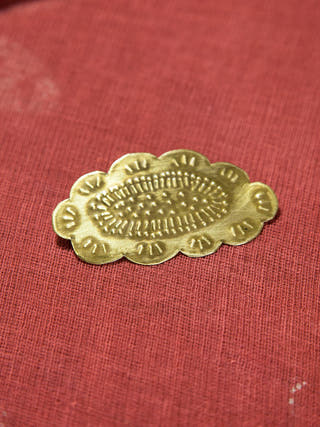 Tribal Circle Brooch Gold Juju by Grishma