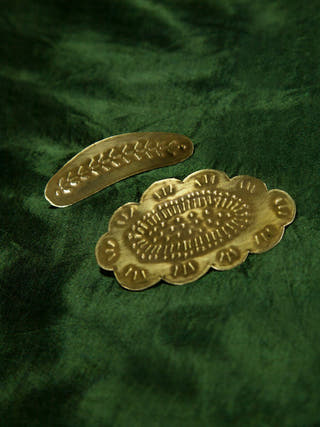 Tribal Cloud Brooch Gold Juju by Grishma