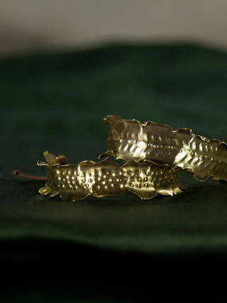 Bark Cuff Bangles Set Gold Juju by Grishma