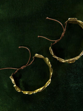 Bark Cuff Bangles Set Gold Juju by Grishma