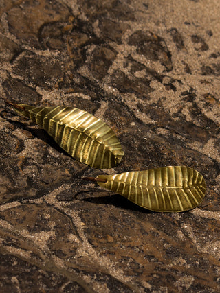 Champa Leaf Earrings Gold Juju By Grishma