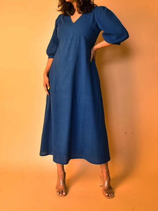 Aria Long Dress Blue WHY SO BLUE