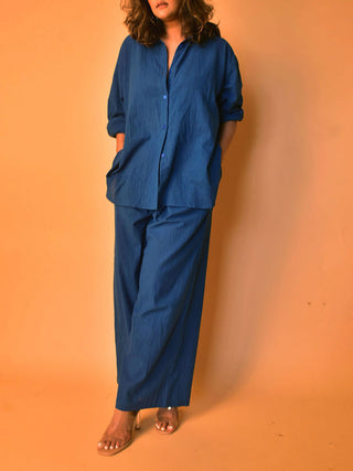 Aria Shirt-Pants Co-ord Blue Why So Blue