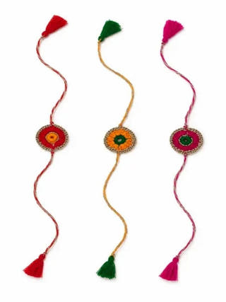 Handmade Crochet Rakhi Combo | Set of 3