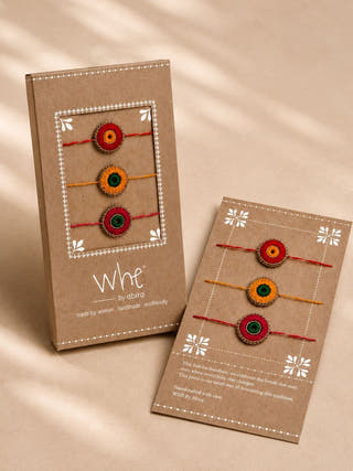 Handmade Crochet Rakhi Combo | Set of 3